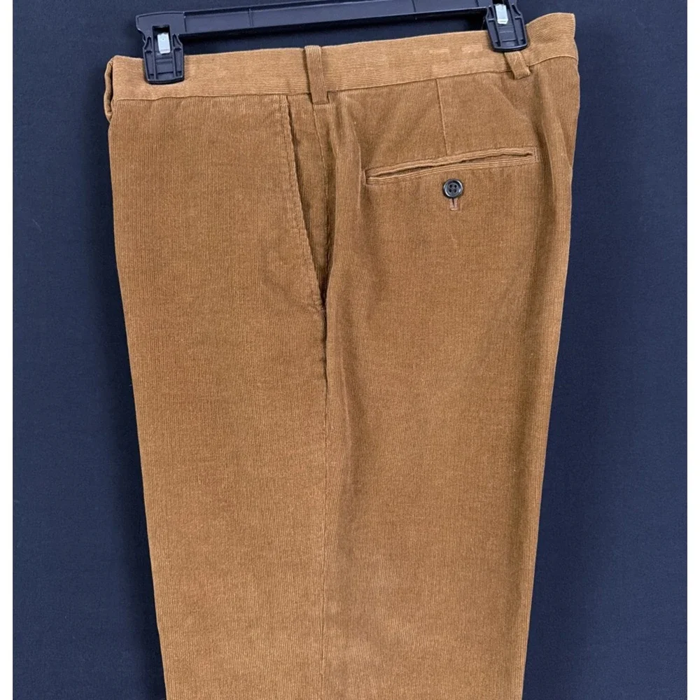 Lands' End Men's Tailored Fit Corduroy Pants Brown 34x30